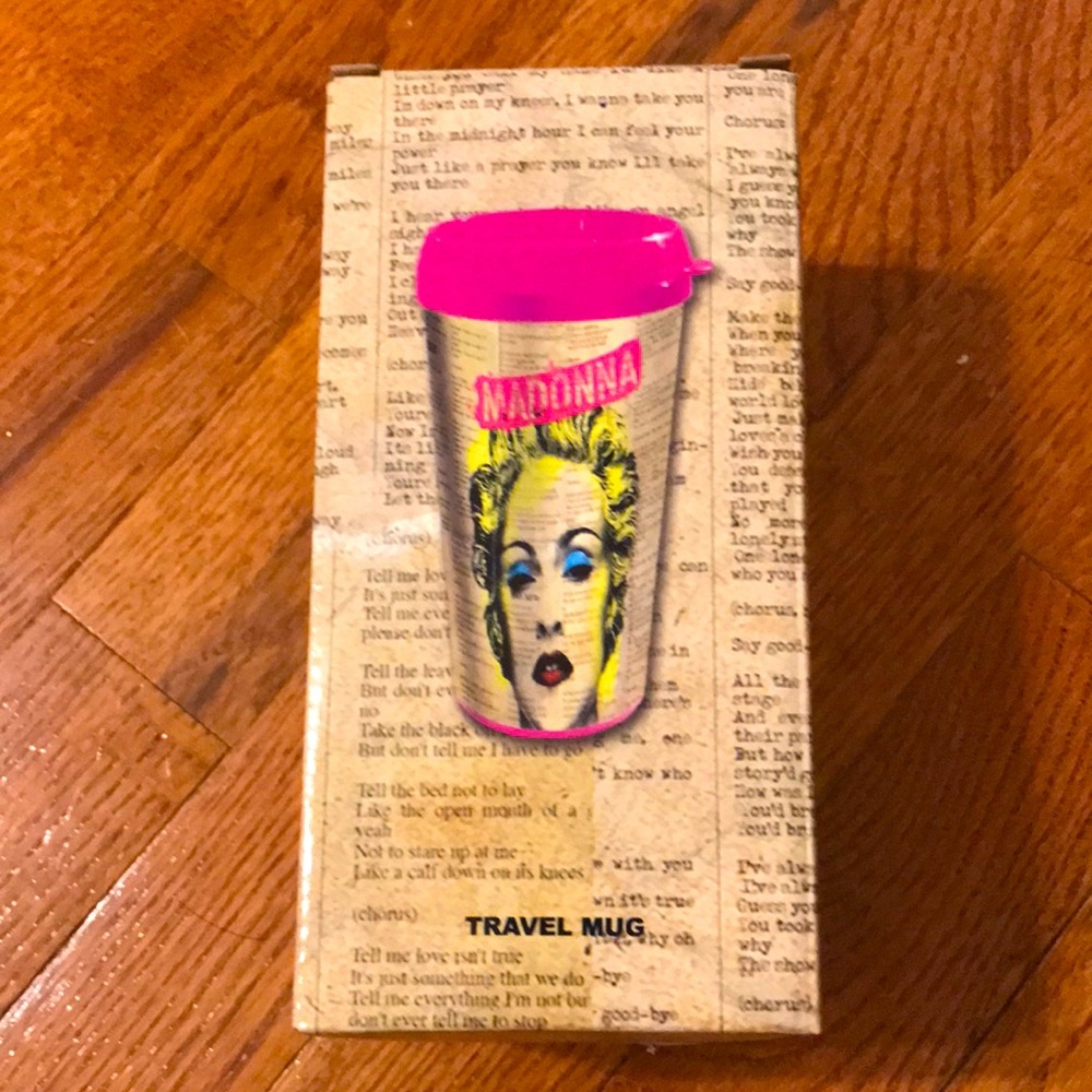 NWT Never used Madonna travel mug.